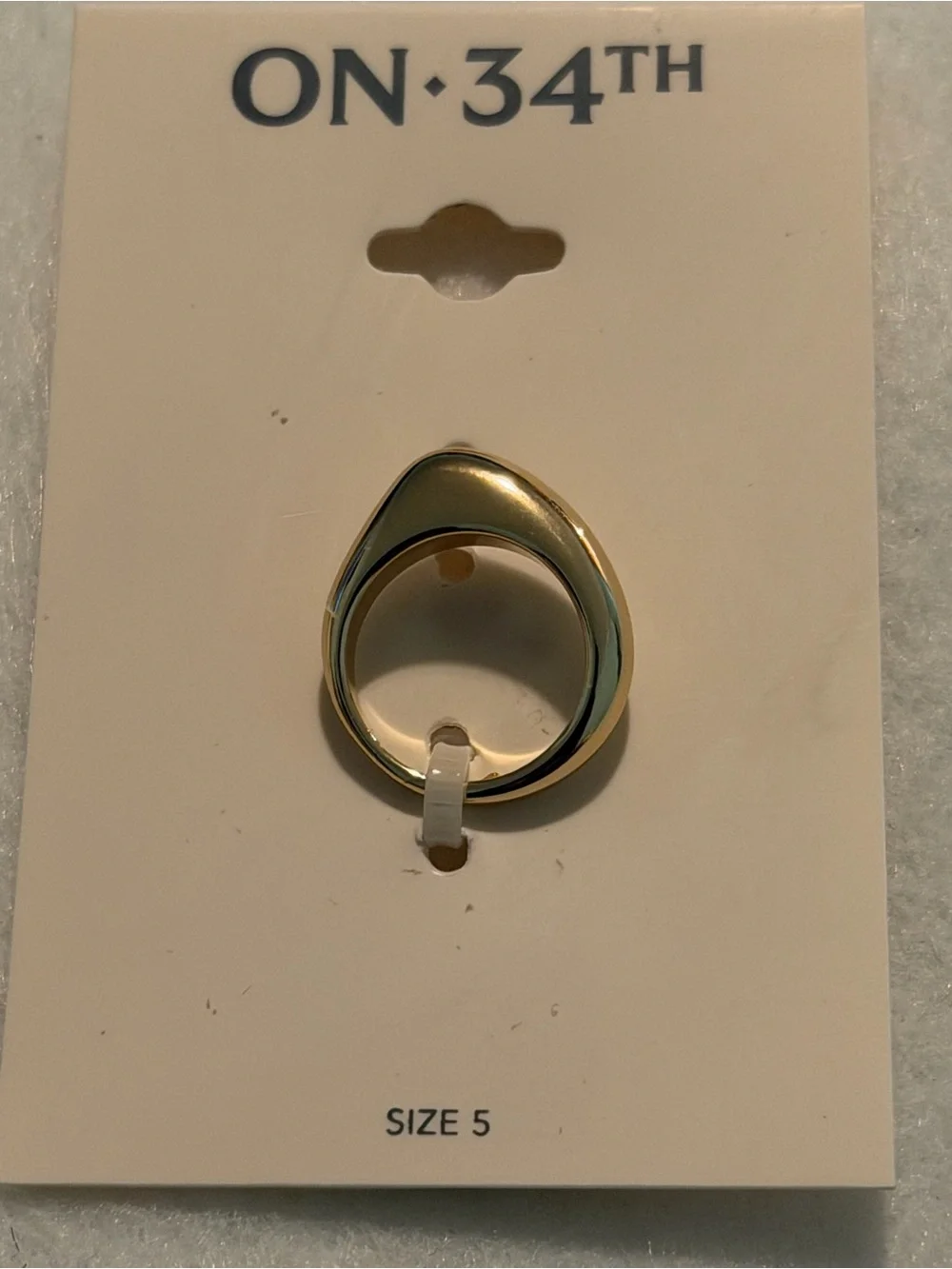ON·34TH Gold-Tone Women’s Fashion Ring - Size 5